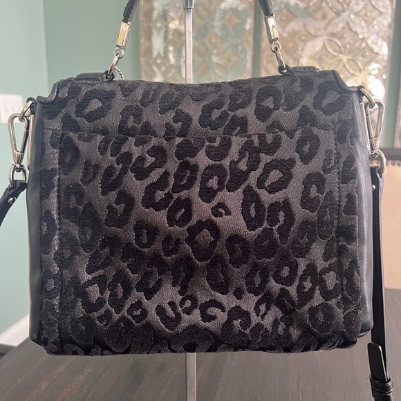 Coach Sadie Madison Chenille Ocelot Leopard Satchel - Picture 2 of 12